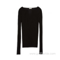 Ladies Winter Long Sleeve Knit Crop Sweater